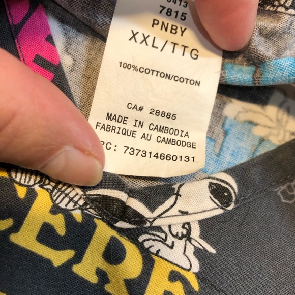 Peanut Scrub Top XXL Snoopy 100% Cotton, 2 front pockets - Picture 6 of 11